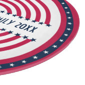 Planche À Découper Bleu blanc 4 juillet (Coin)