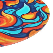 Planche À Découper Bleu brillant Abstrait (Coin)