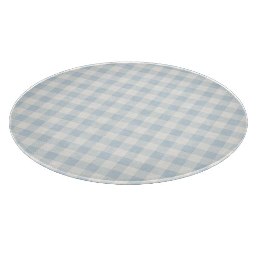 Planche À Découper Bleu Clair Blanc Carreaux Rayures (Coin)