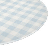 Planche À Découper Bleu Clair Blanc Carreaux Rayures (Coin)