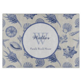 Planche À Découper Bleu Coquille Bleu Bleu Nautique Planche à découpe (Devant)