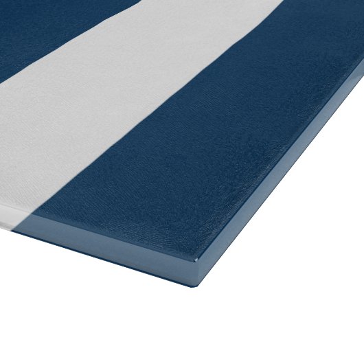 Planche À Découper Bleu de marine, Blancs, Motif rayé (Coin)