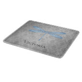 Planche À Découper Bleu Dragonfly Damas (Coin)