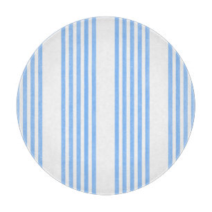Planche À Découper Bleu et blanc cinq bandes motif