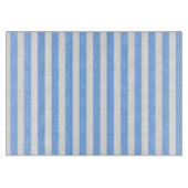 Planche À Découper Bleu et blanc rayures de bonbons (Devant)