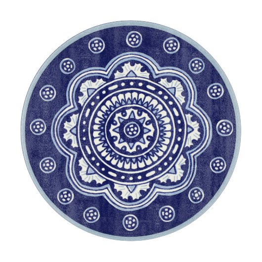Planche À Découper Bleu et Blanc Talavera Five (Devant)
