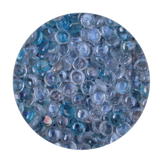 Planche À Découper Bleu et cristallin en verre réfléchi (Devant)
