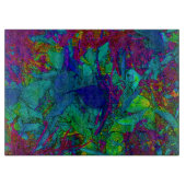 Planche À Découper Bleu et pourpre joliment décoré (Devant)