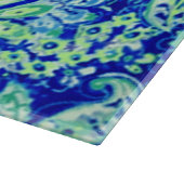 Planche à découper bleu floral (Coin)