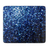 Planche À Découper Bleu foncé brillant faux parties scintillant scint (Devant)