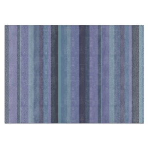 Planche À Découper Bleu-gris, bandes horizontales