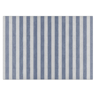 Planche À Découper Bleu gris et blanc rayures de bonbons
