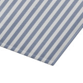 Planche À Découper Bleu gris et blanc rayures de bonbons (Coin)