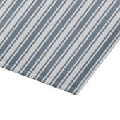 Planche À Découper Bleu gris et blanc rayures de bonbons (Coin)
