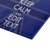 Planche À Découper Bleu Minuit Gardez Le Calme Demandez Votre Texte U (Coin)