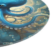 Planche À Découper Bleu Octopus Acrylique Abstraite, (Coin)