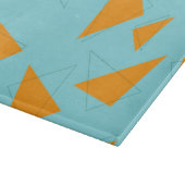 Planche À Découper Bleu, orange, cool, tendance, moderne triangle mot (Coin)