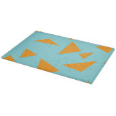 Planche À Découper Bleu, orange, cool, tendance, moderne triangle mot (Coin)