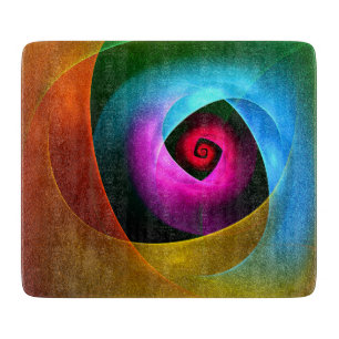 Planche À Découper Bleu orange rose moderne Art Abstrait Motif #24