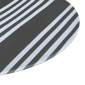 Planche À Découper Bleu pâle et charbon de bois cinq bandes motif (Coin)