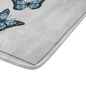 Planche À Découper Bleu papillon Floral Personnalisé (Coin)