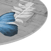 Planche À Découper Bleu papillon Rustique Personnalisé Coupe (Coin)