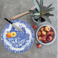 Bleu renard sauvage Whimsical Floral Scène Oiseaux