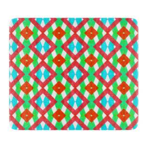 Planche À Découper Bleu, rouge vert Printemps/Pâques diamant