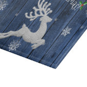 Planche À Découper Bleu Rustique Reindeer de Noël (Coin)