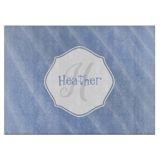 Planche À Découper Bleu Sable Ripples Carte de découpe personnalisée (Devant)