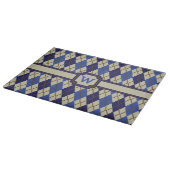 Planche À Découper Bleu Scone Jacquard Verre Découpe (Coin)