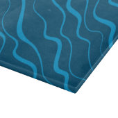Planche À Découper Bleu, simple, moderne, cool vague abstraction (Coin)