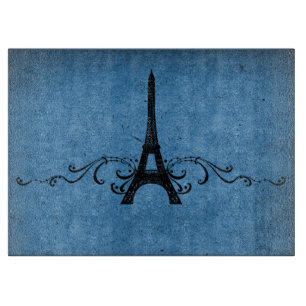 Planche À Découper Bleu Vintage Français