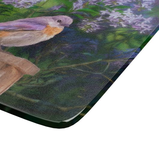 Planche À Découper Bleuet de l'Est en neige - Photo originale (Coin)