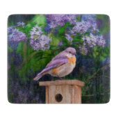 Planche À Découper Bleuet de l'Est en neige - Photo originale (Devant)