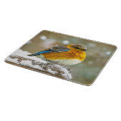 Planche À Découper Bleuet de l'Est en neige - Photo originale (Coin)