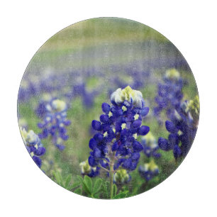 Planche À Découper Bleus de Lupins Fleurs Bleues Texas Florale Texane