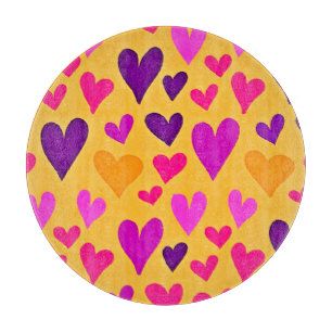 Planche À Découper Blisses cardiaques vibrantes : Motif d'amour