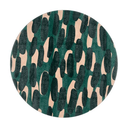 Planche À Découper Blobs d'encre, dessinés à la main, brillants sans  (Devant)