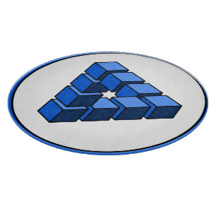 Planche À Découper Blocs Funny Bleu noir Impossible Triangle