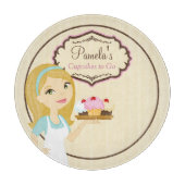 Planche À Découper Blonde Baker Cupcake D12 Round Cutting Board 1 (Devant)