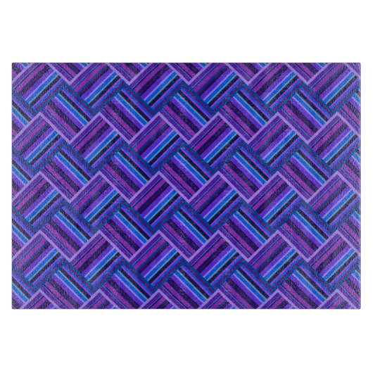 Planche À Découper Blue and purple stripes weave (Devant)
