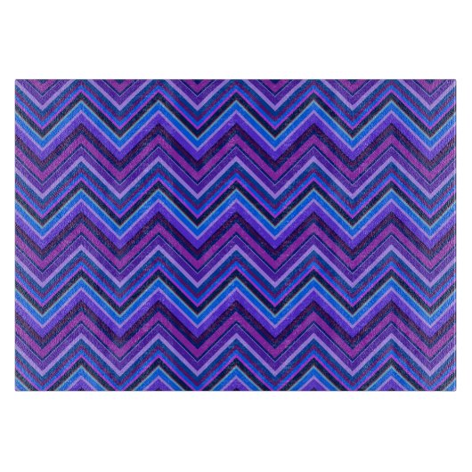 Planche À Découper Blue and purple zigzag (Devant)
