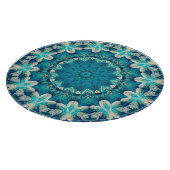 Planche À Découper Blue Aqua Mandala Rosette Retro Hippie (Coin)
