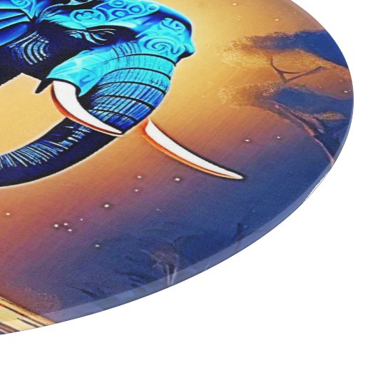 Planche À Découper Blue Elephant Glow Design (Coin)