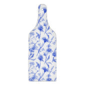 Planche À Découper Blue Flowers Elegant Floral Boho Cutting Board (Devant)
