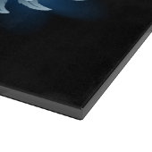 Planche À Découper Blue Glowing Angel Wings on black background (Coin)