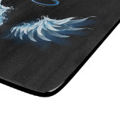 Planche À Découper Blue Glowing Angel Wings on black background (Coin)