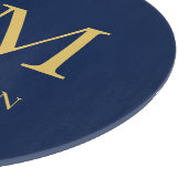 Planche À Découper Blue Gold Colours Professionnel Lettres initiales  (Coin)