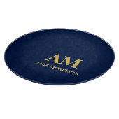 Planche À Découper Blue Gold Colours Professionnel Lettres initiales  (Coin)